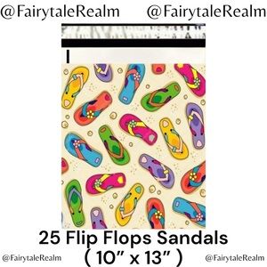 10”x13” Flip Flops Sandals ( 25 ) Poly Mailers, Shipping Envelopes, Gift Bags